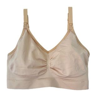 Bundle of 2:Nursing Seamless Bra & New Lansinoh Stay Dry Disposable Nursing Pads